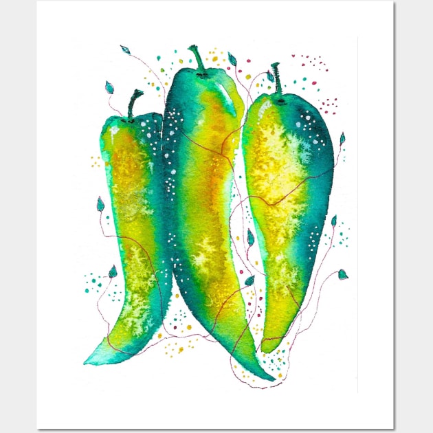 Three Peppers Wall Art by Tstafford